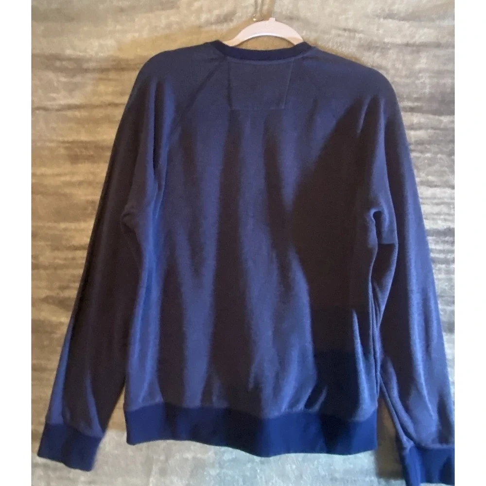 Banana Republic Polartec Fleece Sweatshirt Mens Large Navy Blue Raglan 382917-02